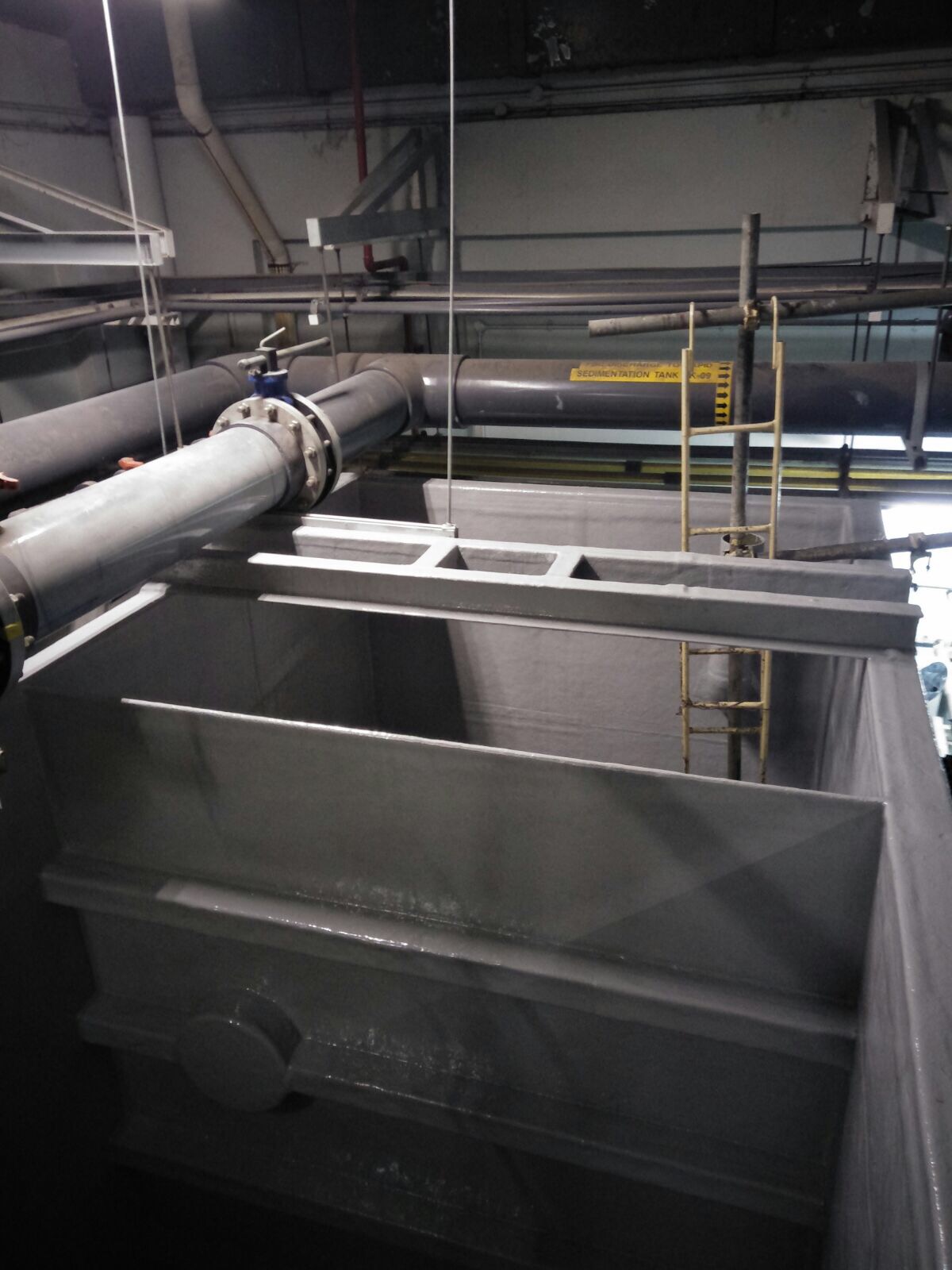 Install FRP Partition & Lining on Sump Pit