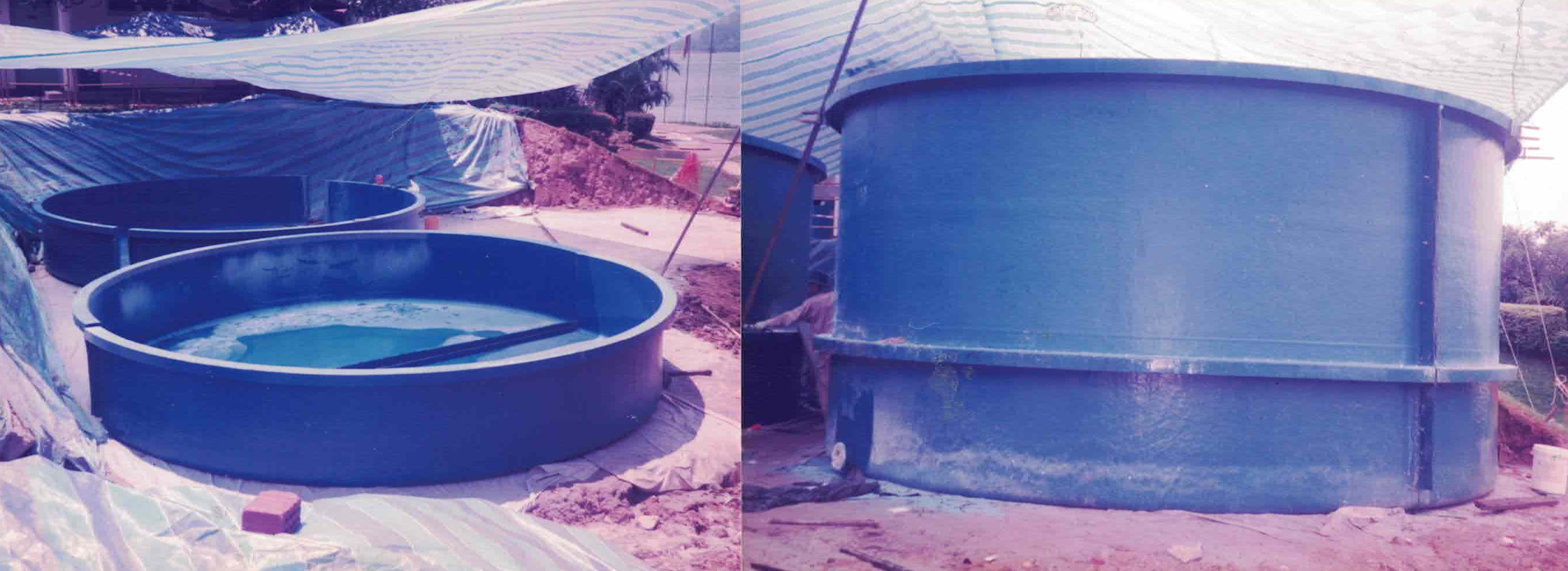 Site Assembly & Lamination of FRP Water Tank